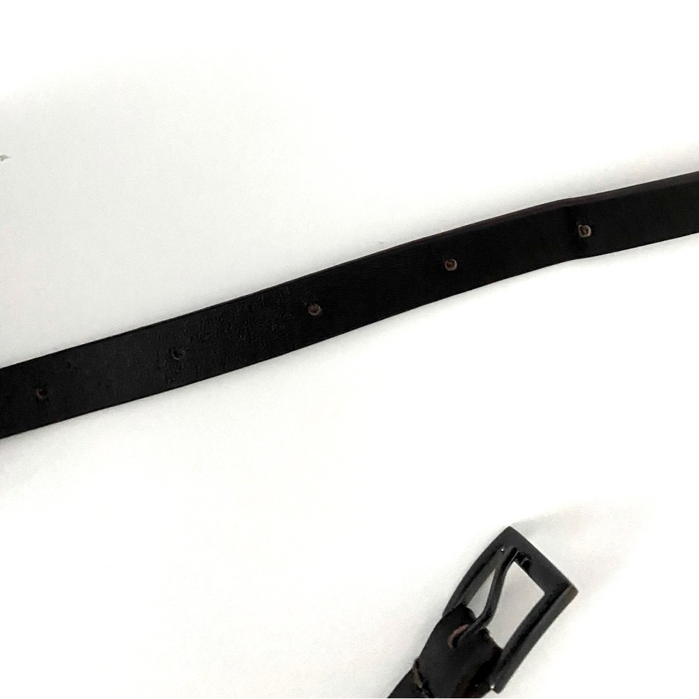 Dark Brown Genuine Leather Belt with Square Buckle - Picture 6 of 6